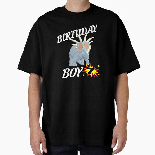 7 Years Old Birthday Design Dinosaur GifDesign by drwigglebutts