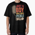 Vintage Just A Boy Who Loves Pickleball Boys Kids Pickleball by LavetaCatherine