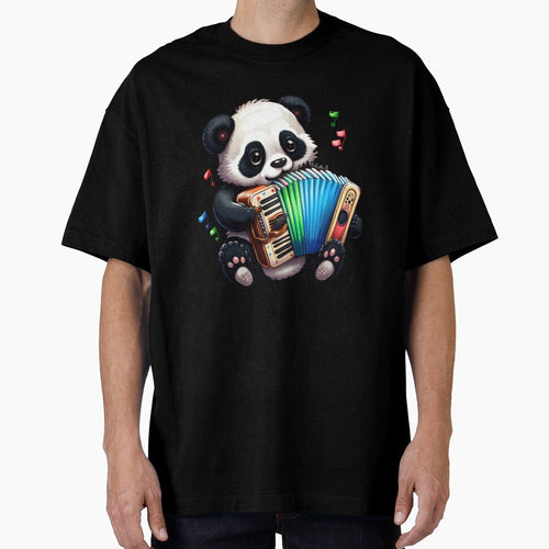 Adorable Musical Cartoon Panda with Accordion by Lamarcy