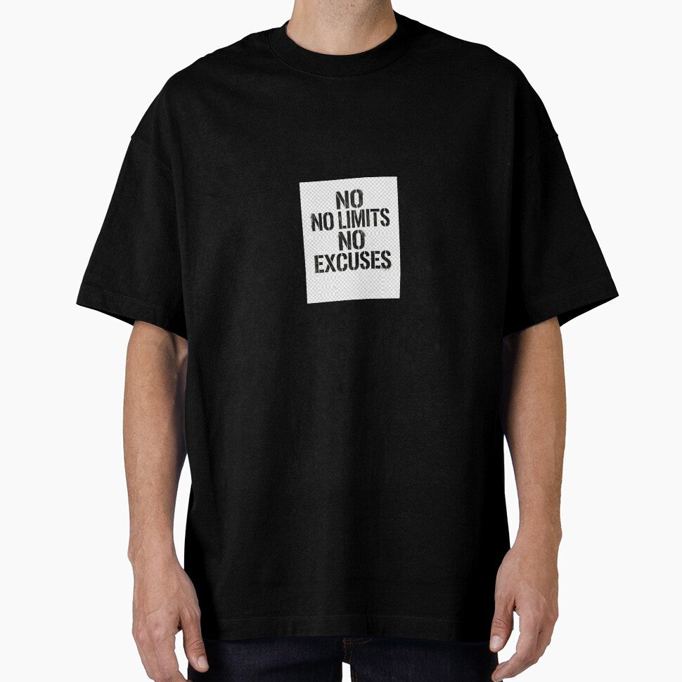 No Limits No Excuses Grunge Tactical Typography Design by DarioTactical