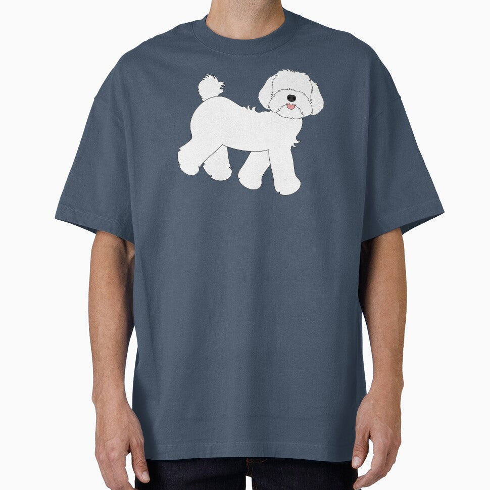 Cute White Maltipoo Moodle Dog by Lulupainting