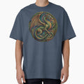 Celtic Dragon Scales Circle Iridescent Knotwork by Johan Proud Blade