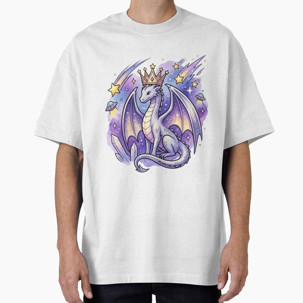 Celestial Dragon King | Cosmic Fantasy Dragon Crown | Magical Galaxy Dragon Art by Cosmic Doodle Co.