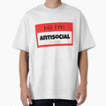 Antisocial Nametag Design Sticker, Pin, Magnet, etc. by eggface.sandwich