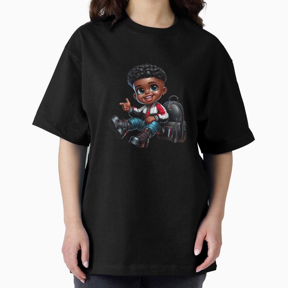 Smiling Black Kid Cartoon Character by Lulunza