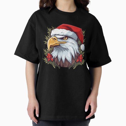 Adorable Christmas Eagle donning a Santa Claus hat by MOA-trends