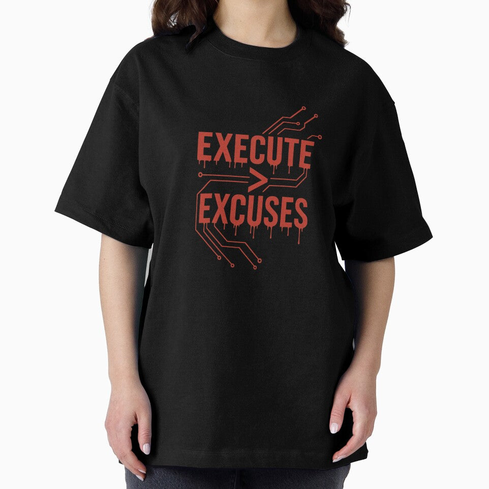 EXECUTE > EXCUSES — Minimalist Tech Motivation Typography by Tadeusz1