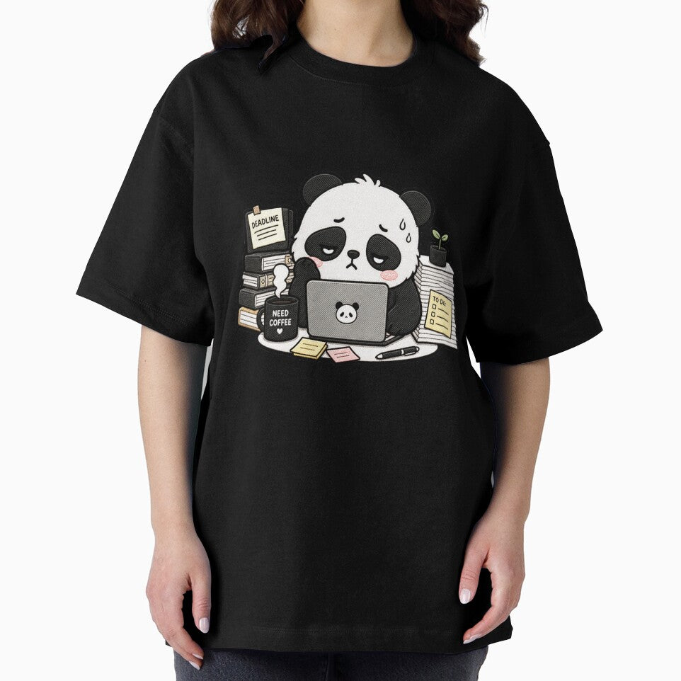 Work Panda Cute Kawaii Cartoon Design by ColorSplash123