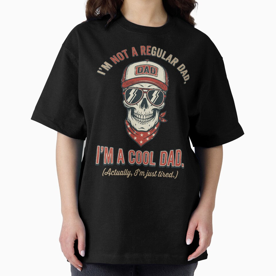 Funny Dad Shirt Cool Dad Skull Design Tired Dad Humo by PlumArtDesign