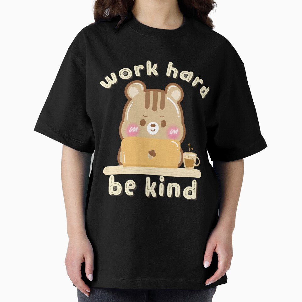 Cute Kawaii Chipmunk Work Hard and Be Kind Coffee by cutecozynook