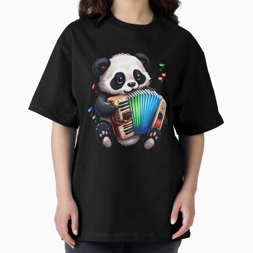 Adorable Musical Cartoon Panda with Accordion by Lamarcy