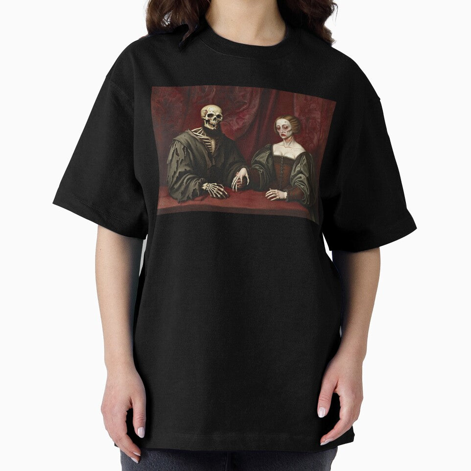 Undead Tudor couple horror haunted house halloween art by Vintage Designs +