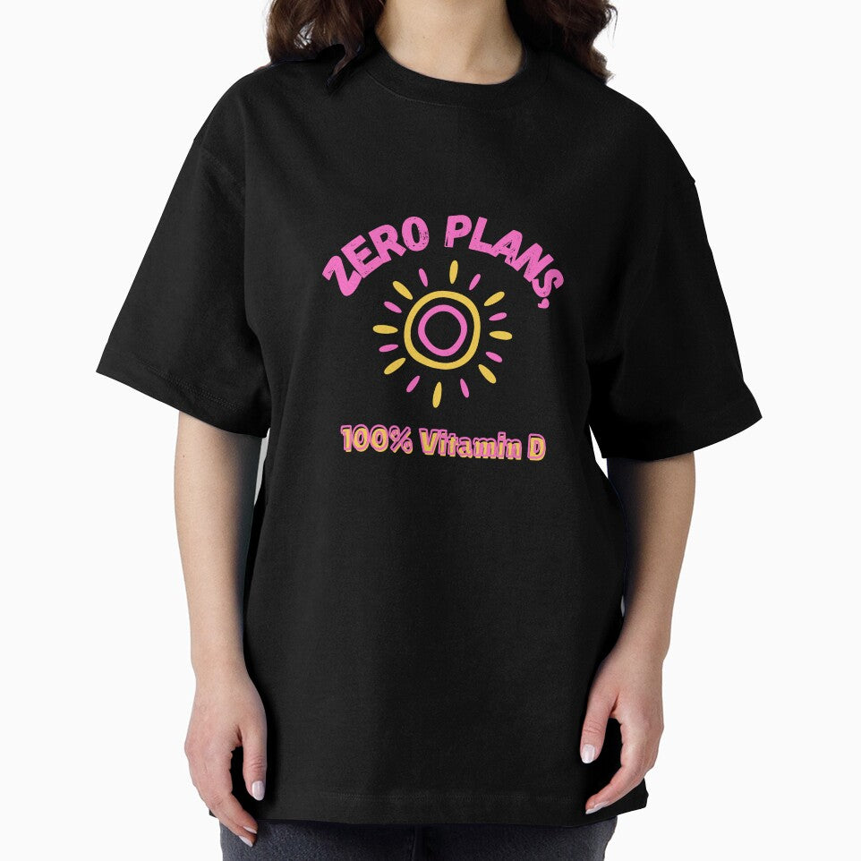 Zero Plans 100% Vitamin D Shirt | Funny Cozy Summer T-Shirt | Introvert Beach Tee | Chill Vibes Graphic Tee | Relaxed Vacation Shirt by TeeFactory1