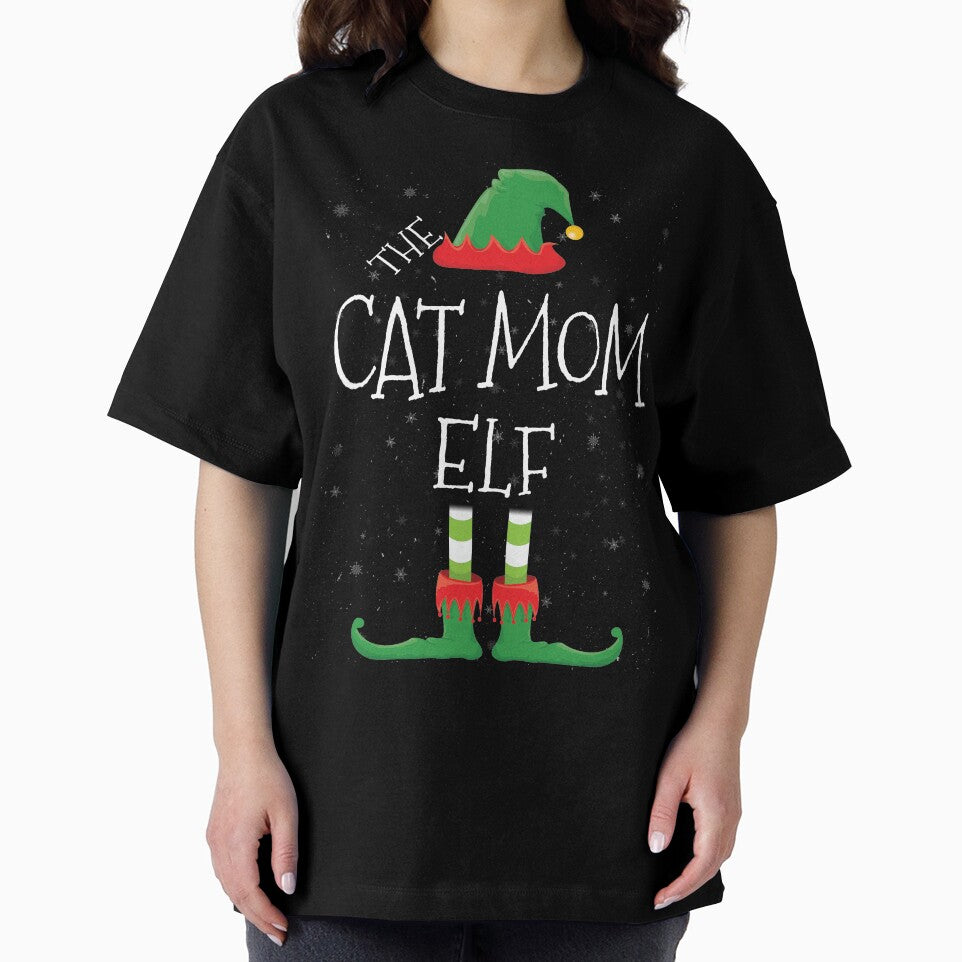 Cat Mom Elf Family Matching Christmas Group Funny Gift by DavisHasari