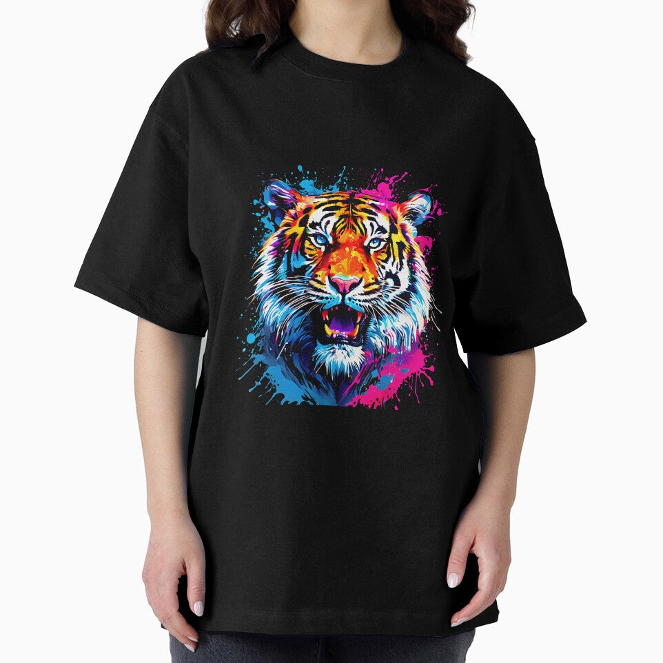 Vibrant Tiger Pop Art Bright Animal Art by kakarikihill