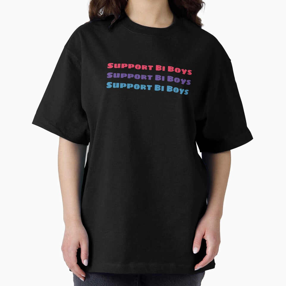 Support Bi Boys - Written In Bi Pride Flag Colors by snail-galaxy