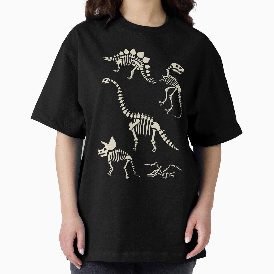 Dinosaur Fossils in Black by latheandquill