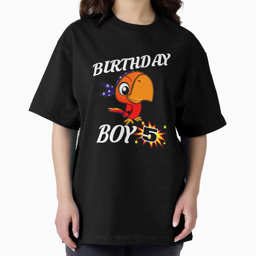 5 Years Old Birthday Design Pirate Bird GifDesign by drwigglebutts