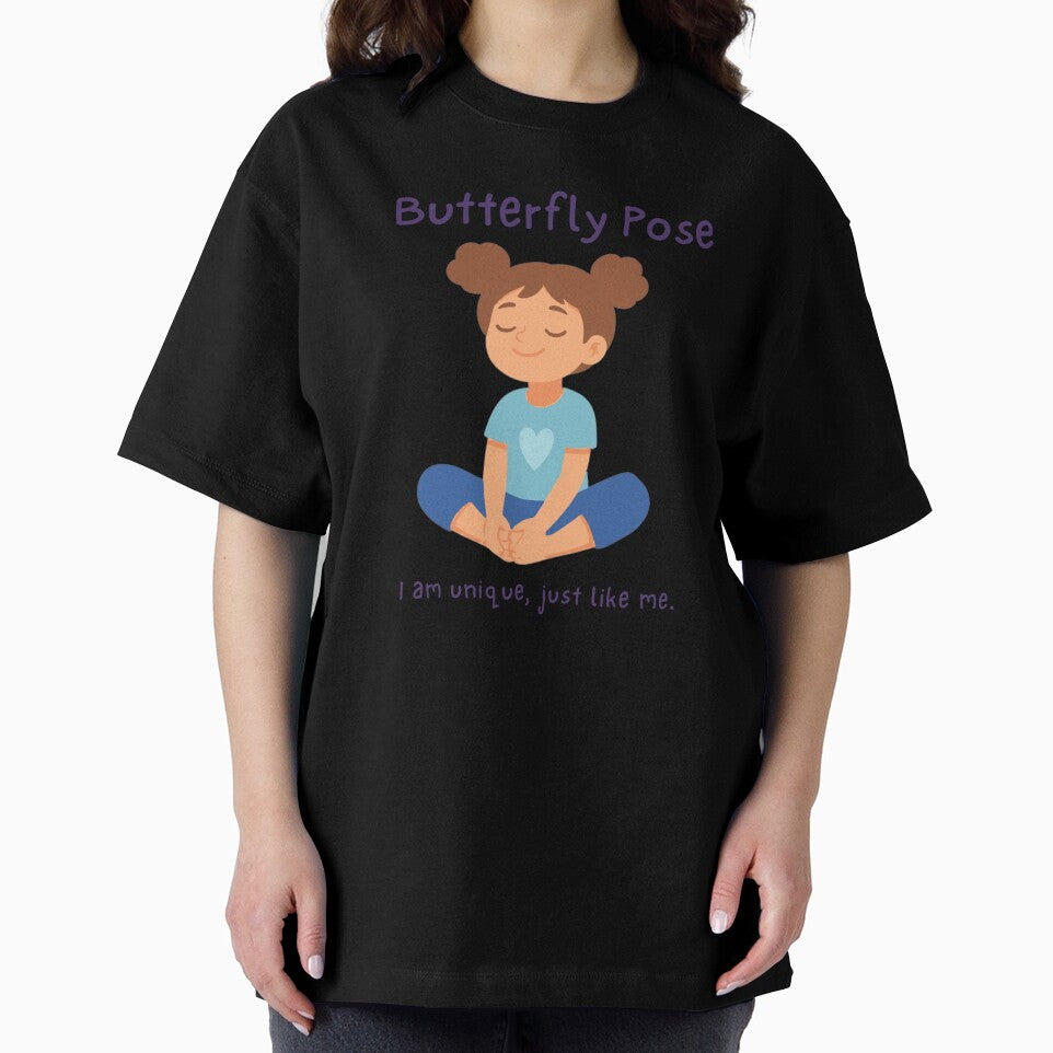 Kids Yoga Butterfly Pose – Calm and Relaxed Mindfulness Design by Adela80