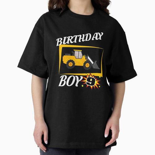 9 Years Old Birthday Design Bulldozer GifDesign by drwigglebutts