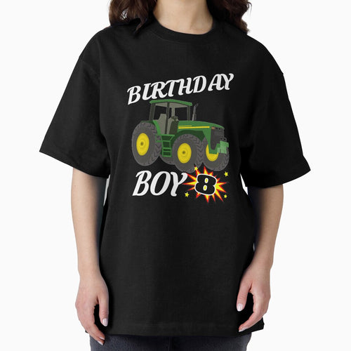 8 Years Old Birthday Design Green Tractor GifDesign by drwigglebutts