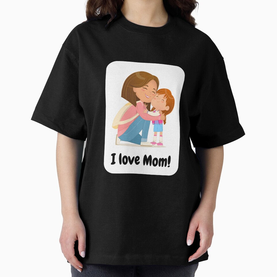 I love Mom! - Brown Hair Girl by 743Designs