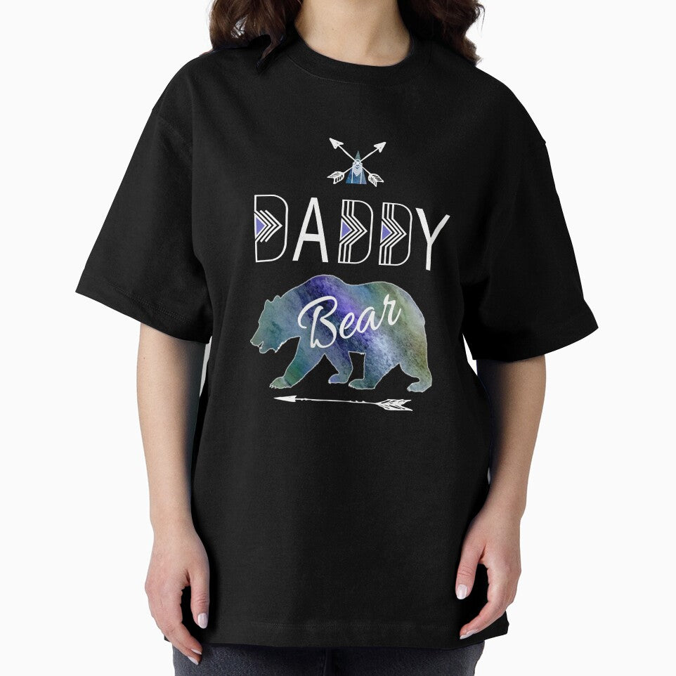 Daddy BearTextured Rustic Blue Matching Family Christmas Camping Gifts by Sapphire Star