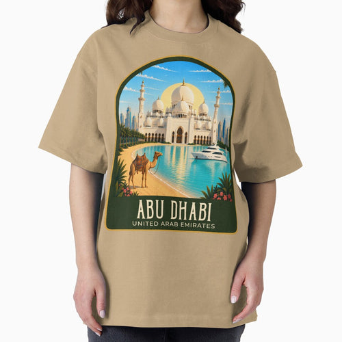 Abu Dhabi Vintage Travel Illustration by HomeLivingCo