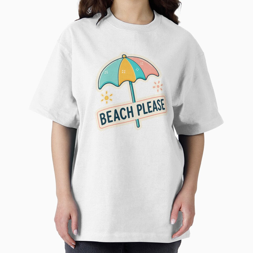 Beach, please! – Cute floral beach sticker design, perfect for summer. by FusiTink