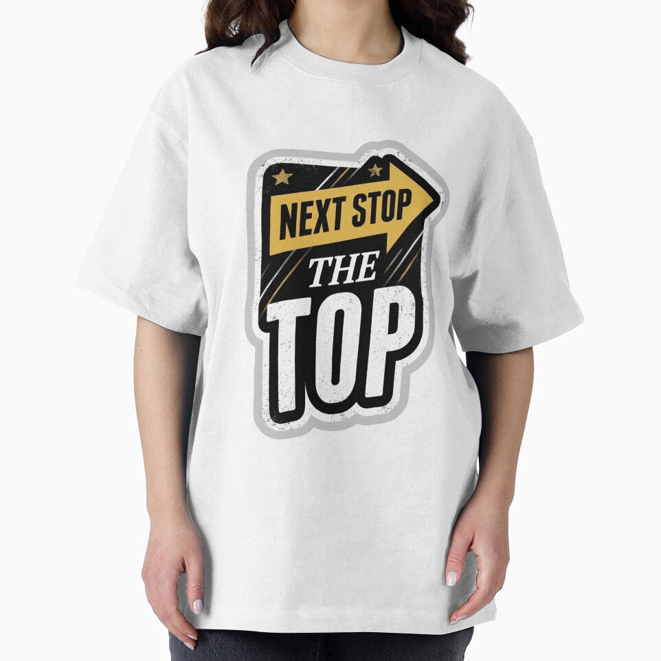 Next Stop The Top Ambition Quote Sticker by ravikiran2195