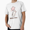 Cute Kawaii Bunny Walk In Love by Bright Sprout Wear