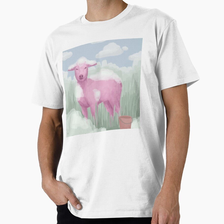 Baby Sheep in Pink Illustration by daisy-creations