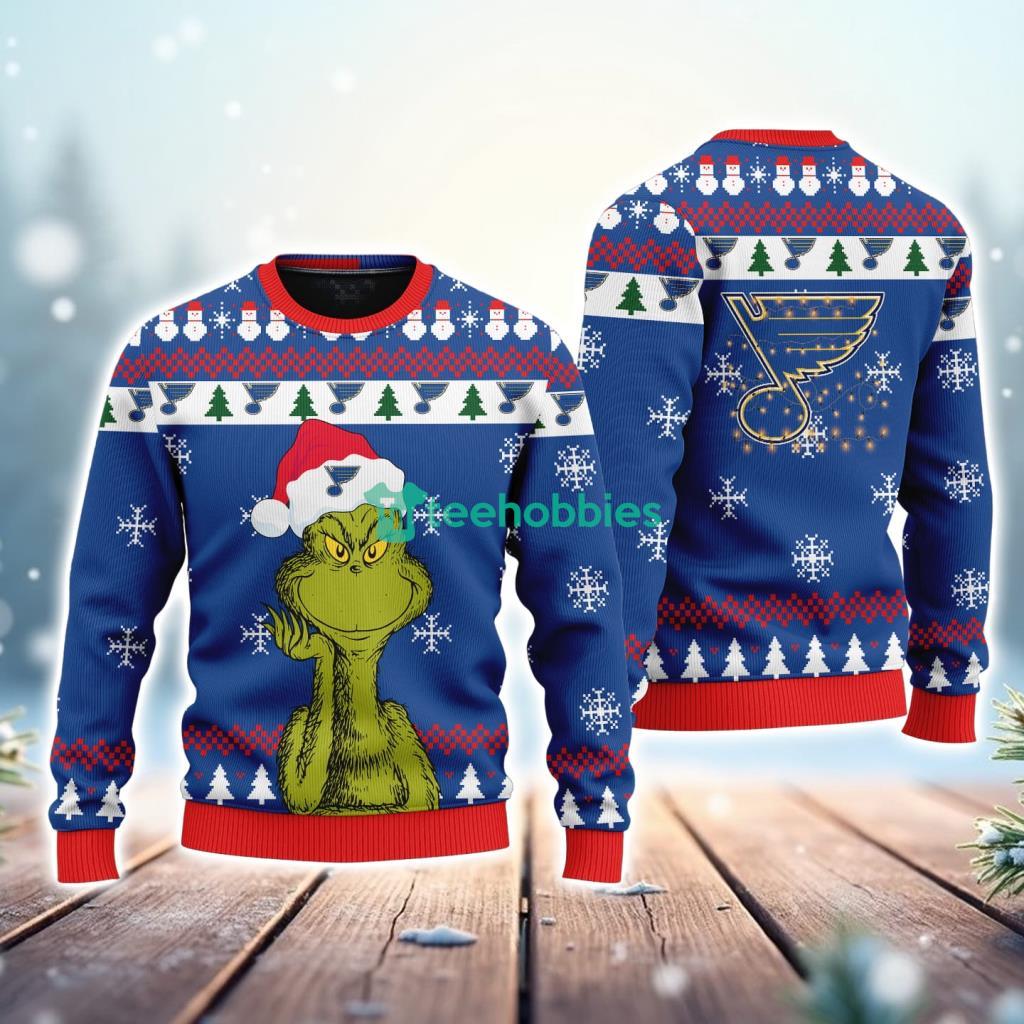 St Louis Blues The Grinch Funny Merry Christmas Uglly Sweater 3D New Trend
