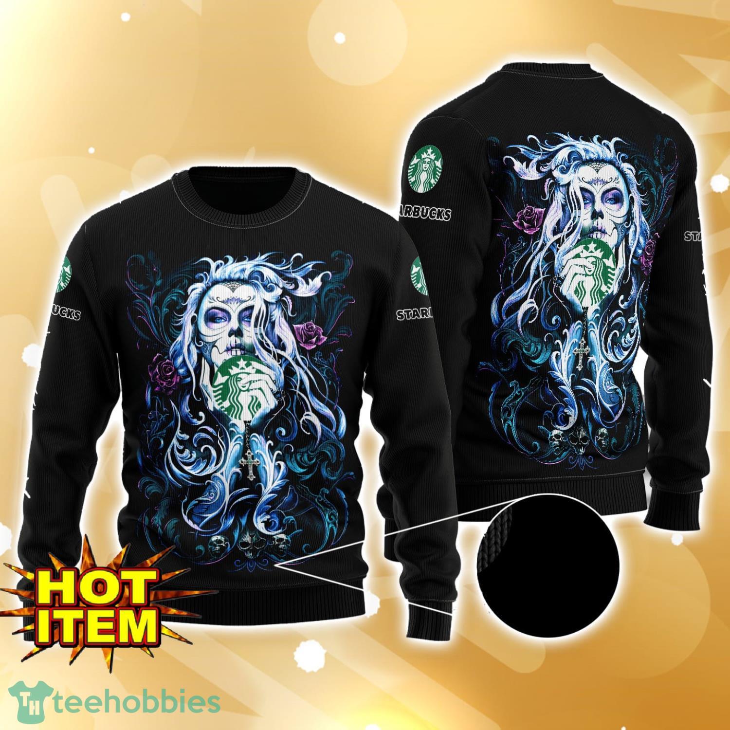Starbucks Coffee Tattoo Girl 3D Ugly Christmas Sweater For Men And Women