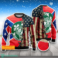 Starbucks USA Flag 3D Sweater For Men Women