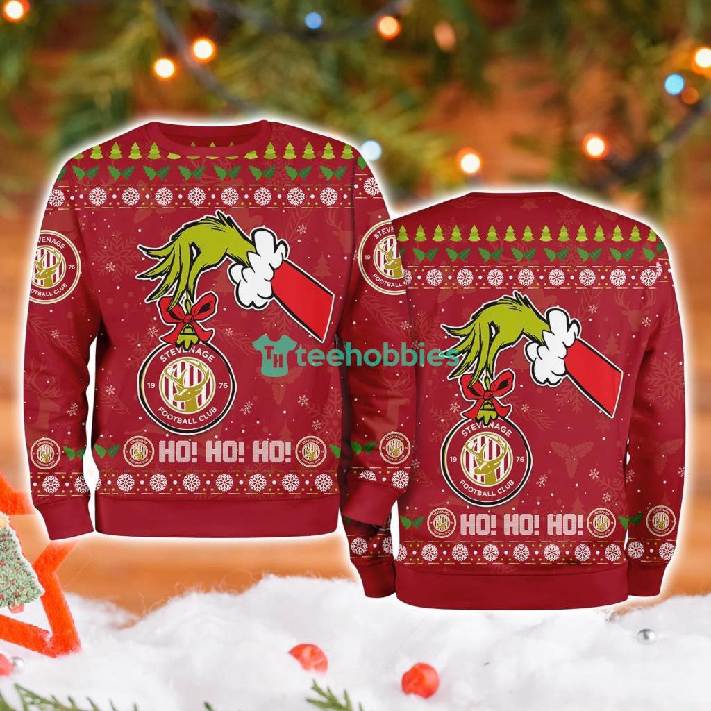 Stevenage Grinch Hand Ugly Christmas Sweater 3D