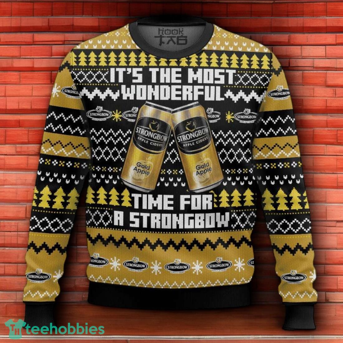 Strongbow UK Beer Ugly Christmas Sweater 3D Design For Men Women