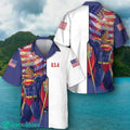Superman USA Flag Fourth Of July Hawaiian Shirt Impressive Gift