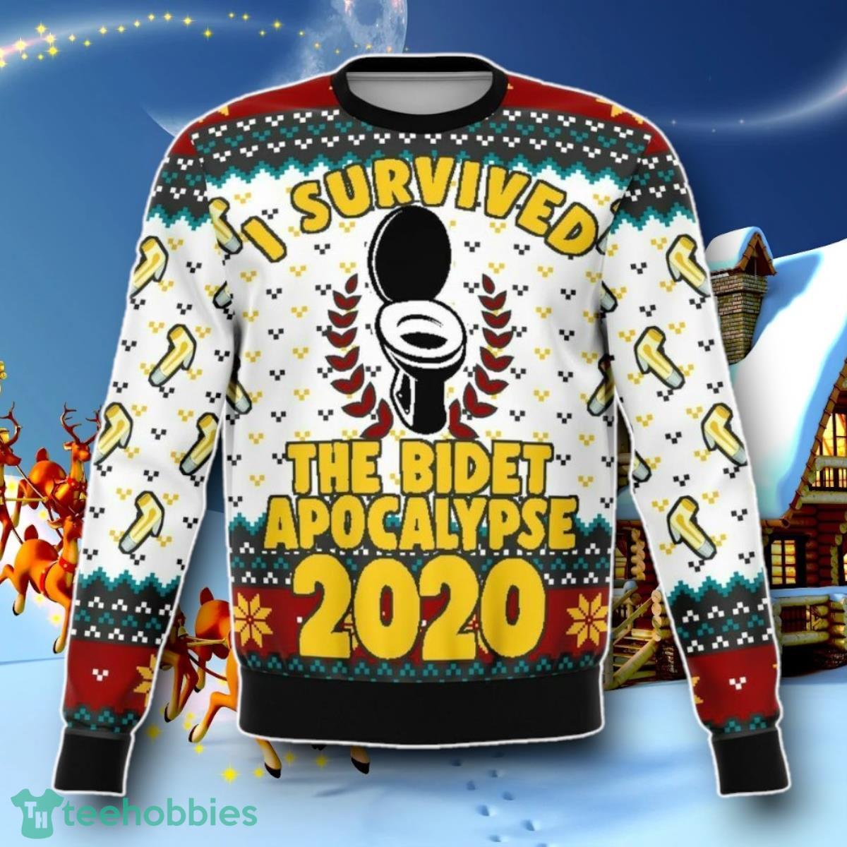 Survived Bidet Apocalypse Ugly Christmas Ugly Sweater Special Gift Jumper