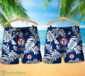 Texas Rangers Tropical Pattern Combo Hawaii Shirt and Shorts For Fans