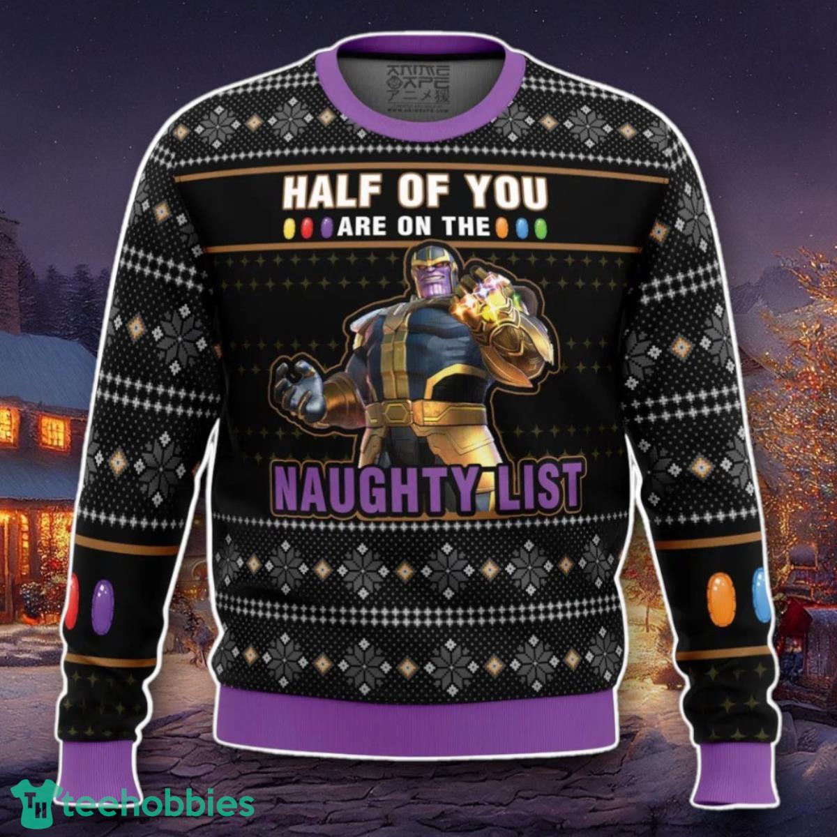 Thanos Naughty List Ugly Christmas Sweater Unique Gift