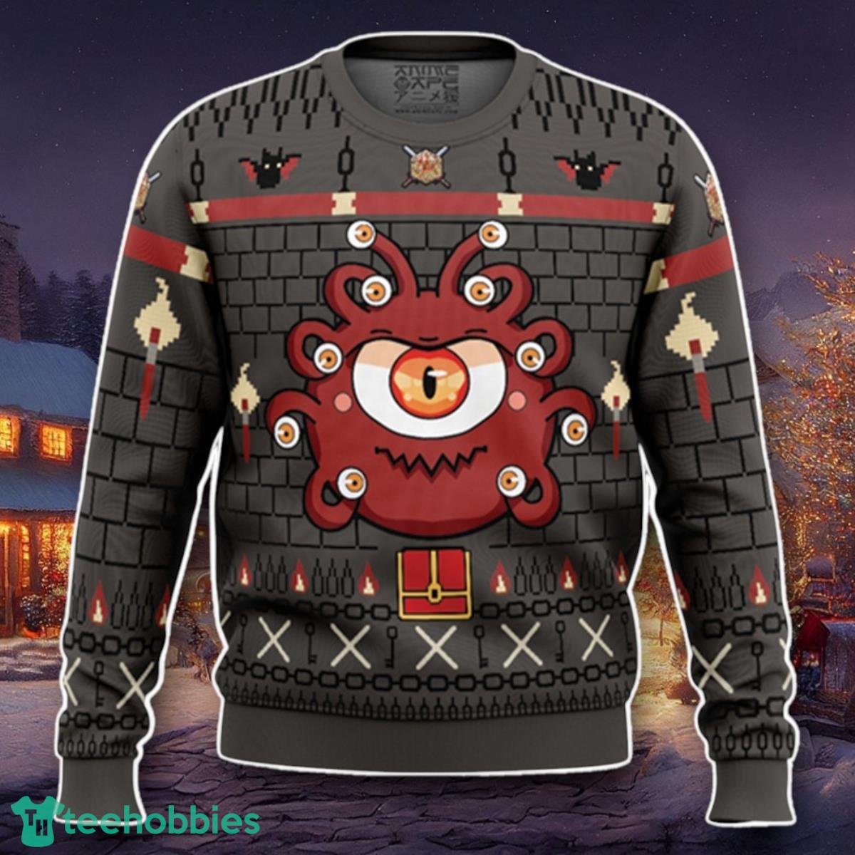 The Beholder Dungeons And Dragons Ugly Christmas Sweater Unique Gift