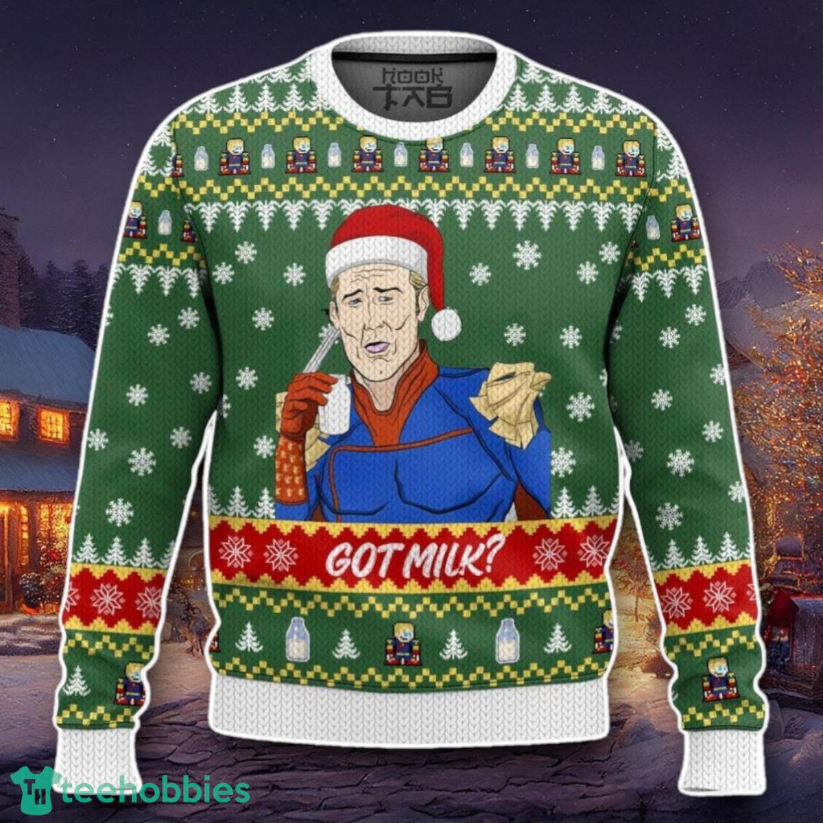 The Boys Meme Homelander Want Milk Christmas Ugly Sweater Unique Gift