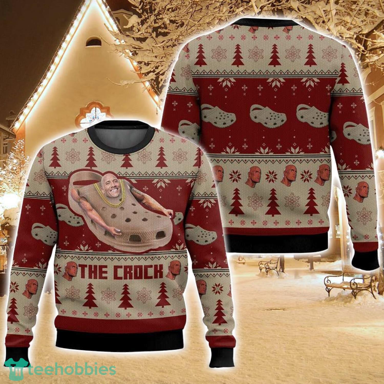 The Crock The Rock Meme Ugly Christmas Sweater Christmas Gift For Family Holiday Gift