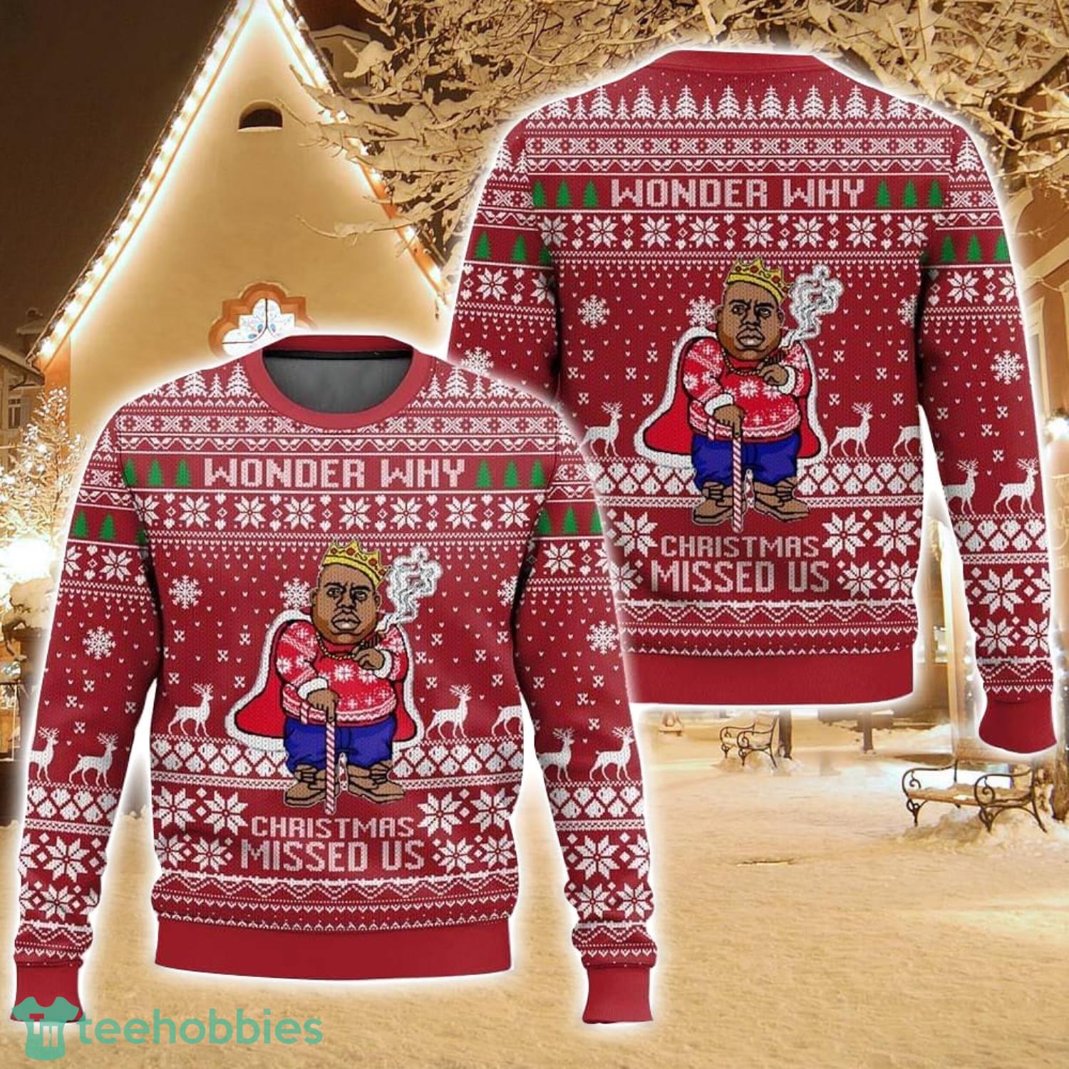 The Notorious B.I.G Christmas Ugly Christmas Sweater Holiday Sweater Christmas Gift For Family