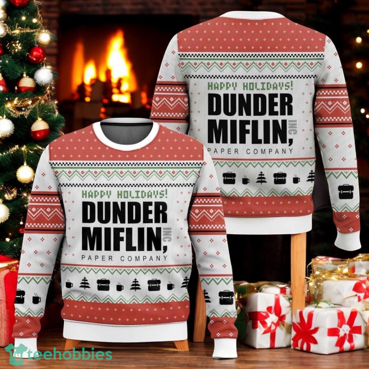 The Office Dunder Mifflin Happy Holidays Ugly Sweater The Office Christmas Sweater