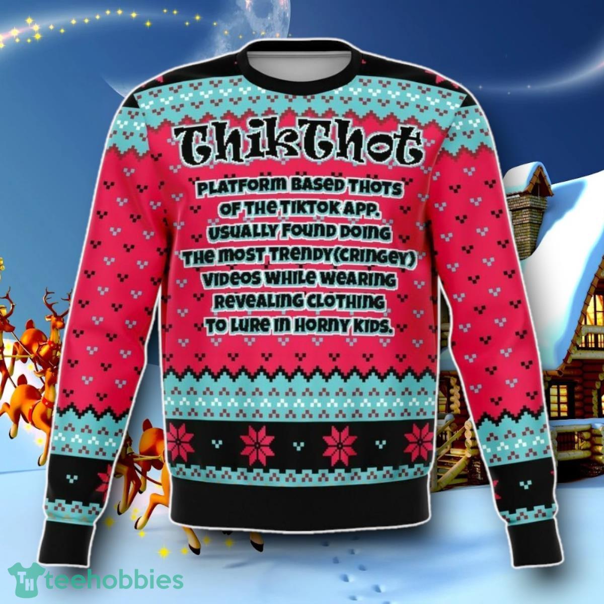 ThikThot Ugly Christmas 3D Sweater Special Gift