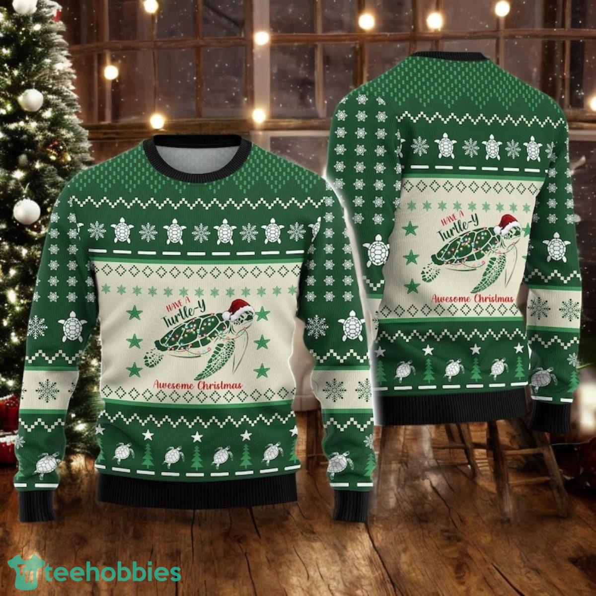 Turtle Ugly Christmas Sweater Sea Animal Holiday Sweater