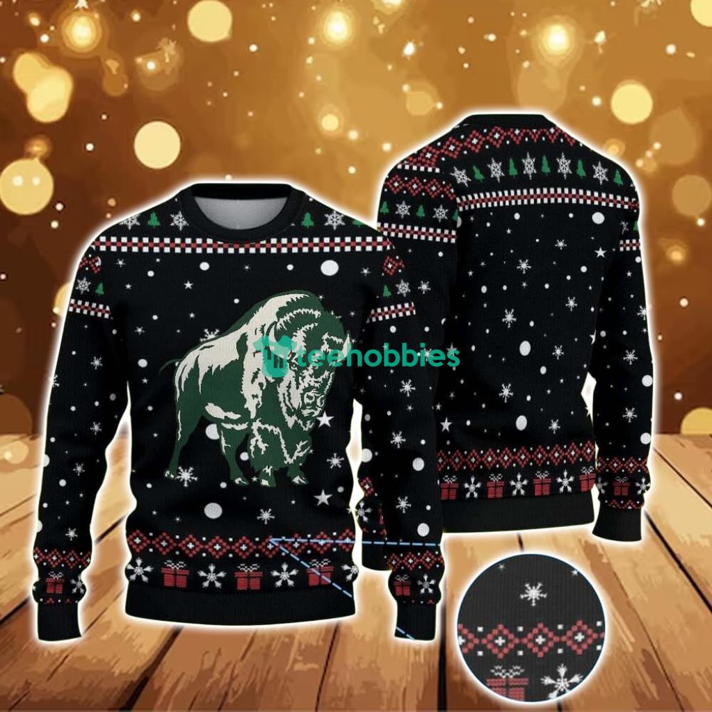 Ugly Christmas Sweater With And Snowflake Pattern Featuring Chivas Buffalo