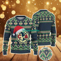 Ugly Christmas Sweater With Geometric Pattern Featuring Chivas Club América Logo